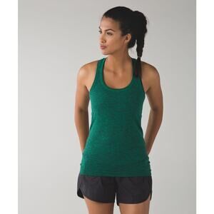 Lululemon Green Heathered Jungle Swiftly Tech Racerback Seamless Tank Size 4